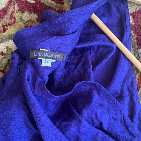 Classic party dress in gorgeous purple silk - Picture 5 of 5